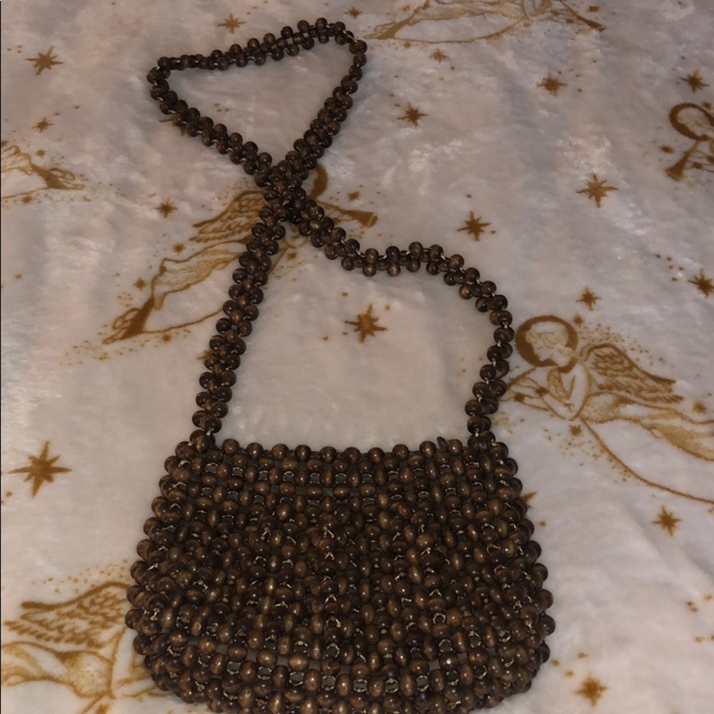Beaded brown bag! Super crossbody.